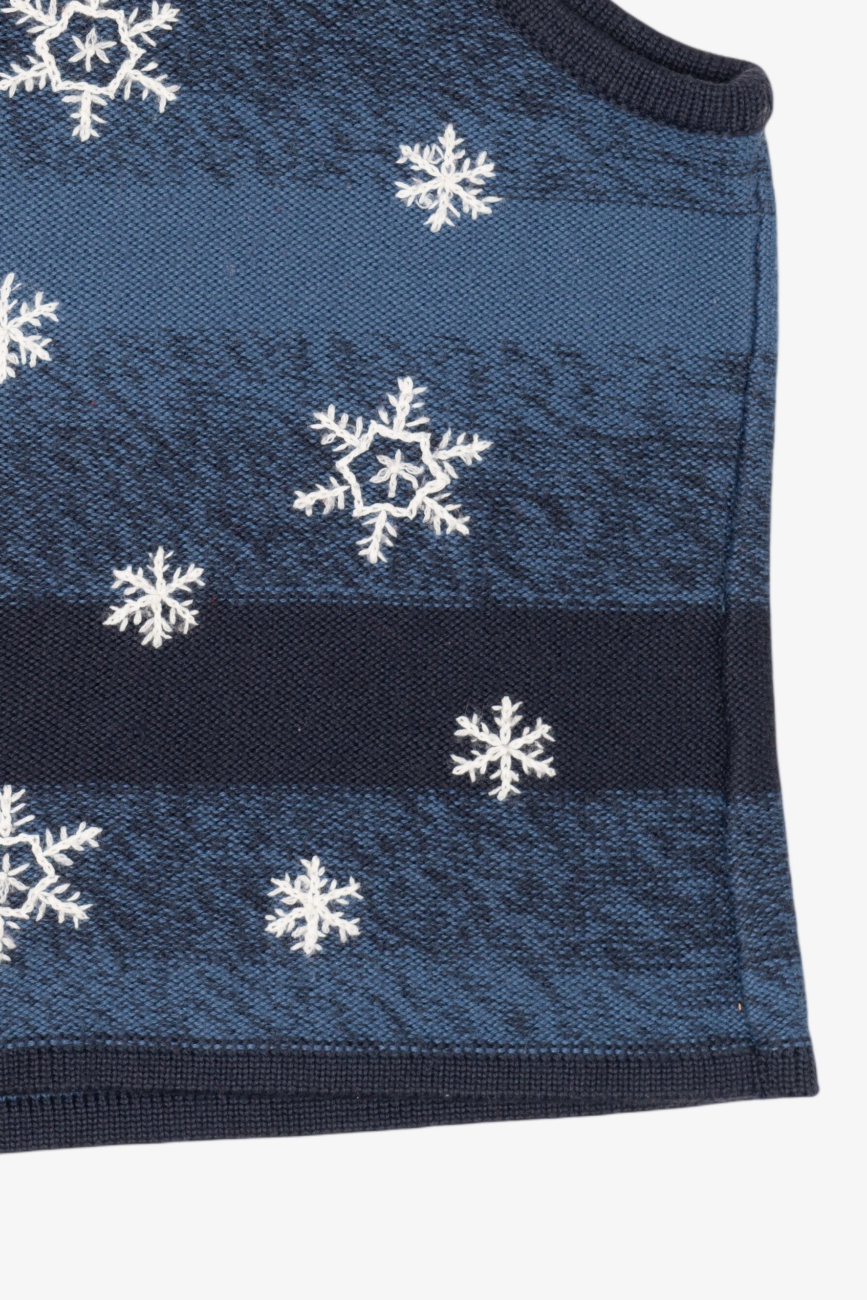Vintage Blue C.J Banks Snowflakes Ugly Christmas Vest (2000s)