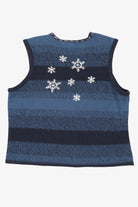 Vintage Blue C.J Banks Snowflakes Ugly Christmas Vest (2000s)
