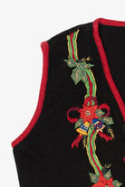 Vintage Black Kathie Lee Ugly Christmas Vest (1990s)