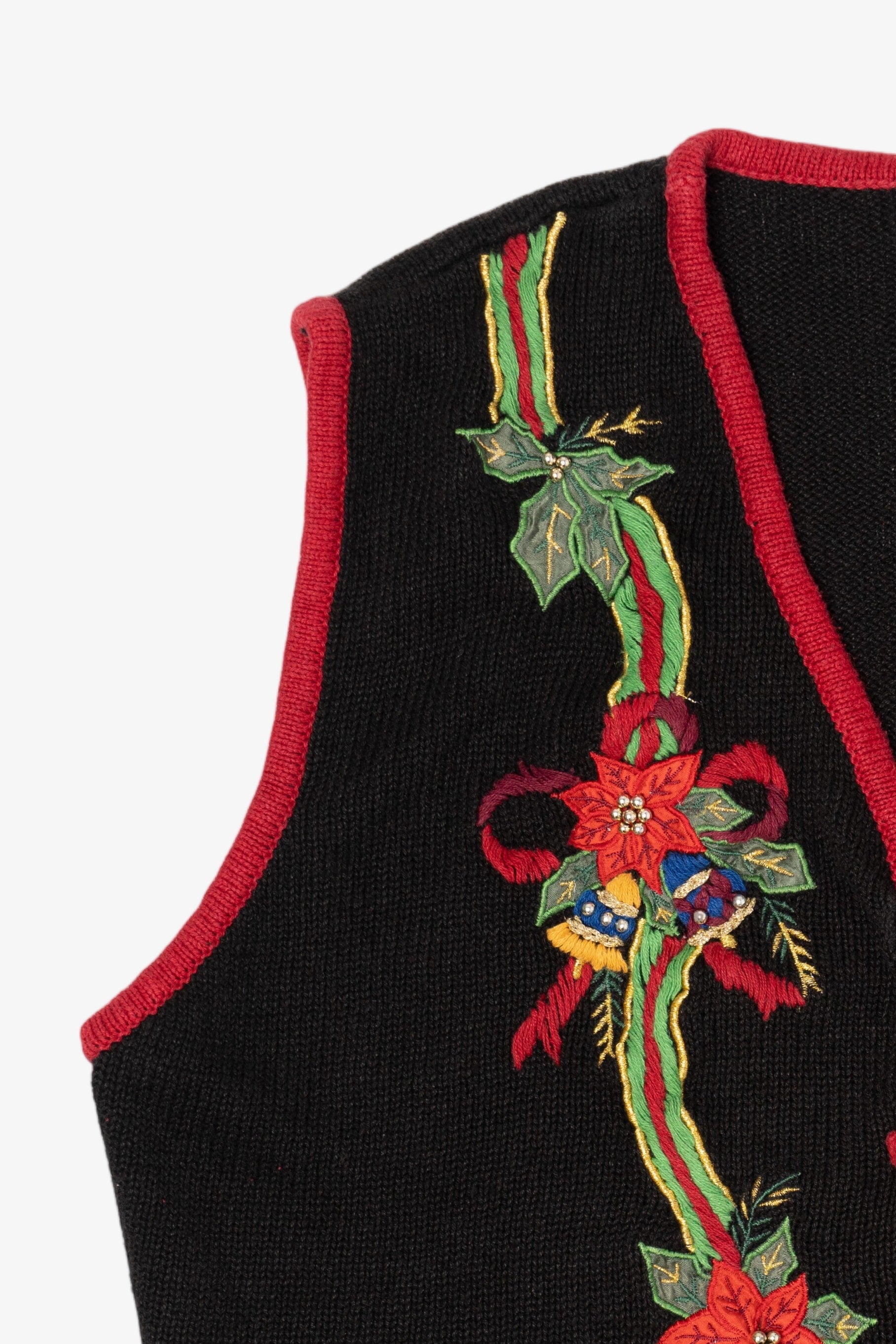 Vintage Black Kathie Lee Ugly Christmas Vest (1990s)