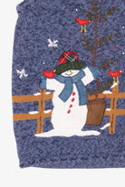 Vintage Blue Bobbie Brooks Snowmen Ugly Christmas Vest (1990s)