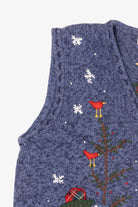 Vintage Blue Bobbie Brooks Snowmen Ugly Christmas Vest (1990s)
