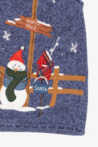 Vintage Blue Bobbie Brooks Snowmen Ugly Christmas Vest (1990s)