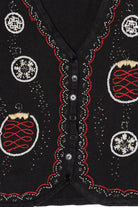 Vintage Black Reference Point 2 Ornaments Ugly Christmas Vest (2000s)