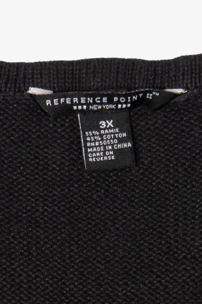 Vintage Black Reference Point 2 Ornaments Ugly Christmas Vest (2000s)