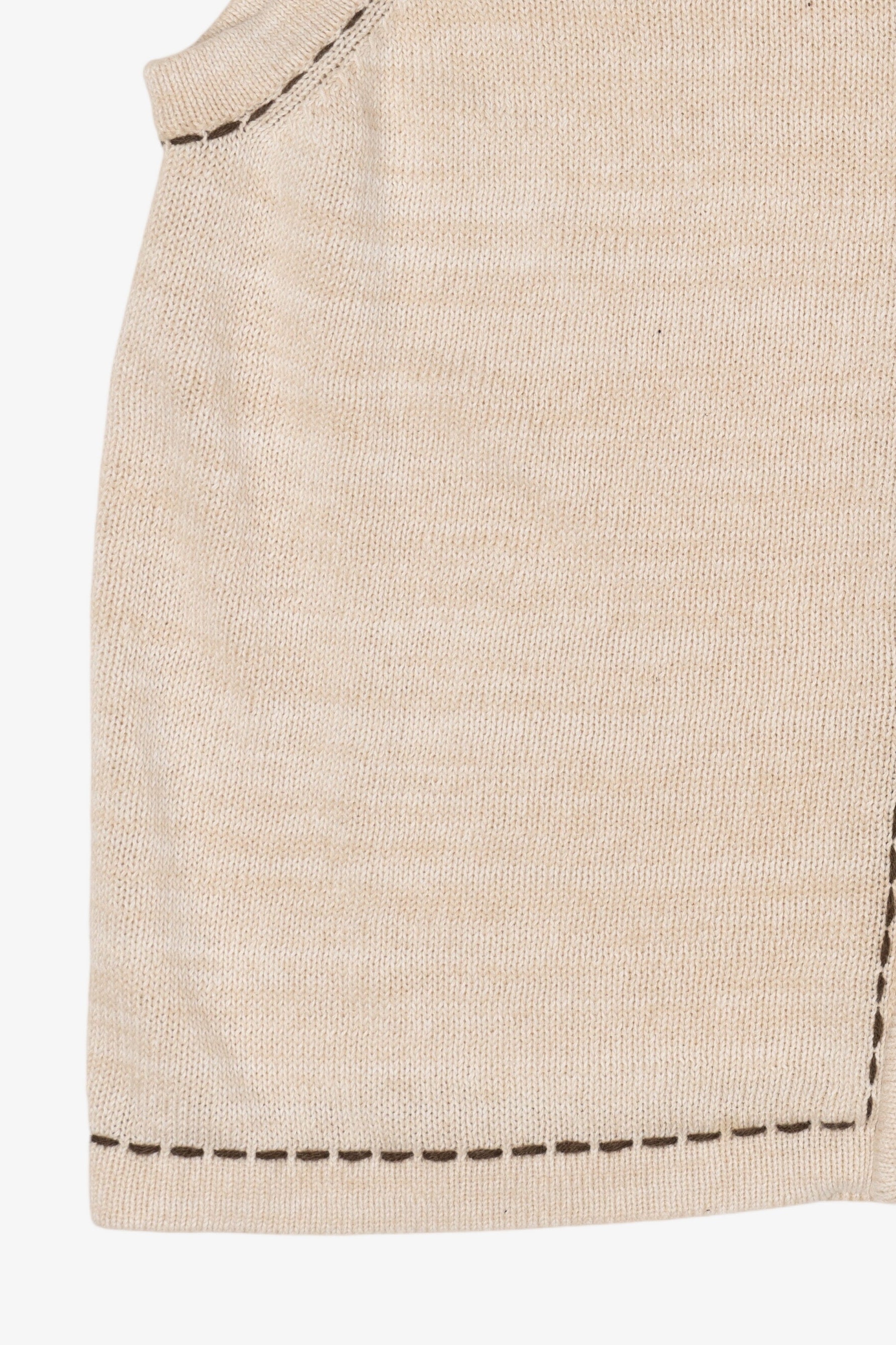 Vintage Beige Blair Ugly Christmas Vest (2000s)