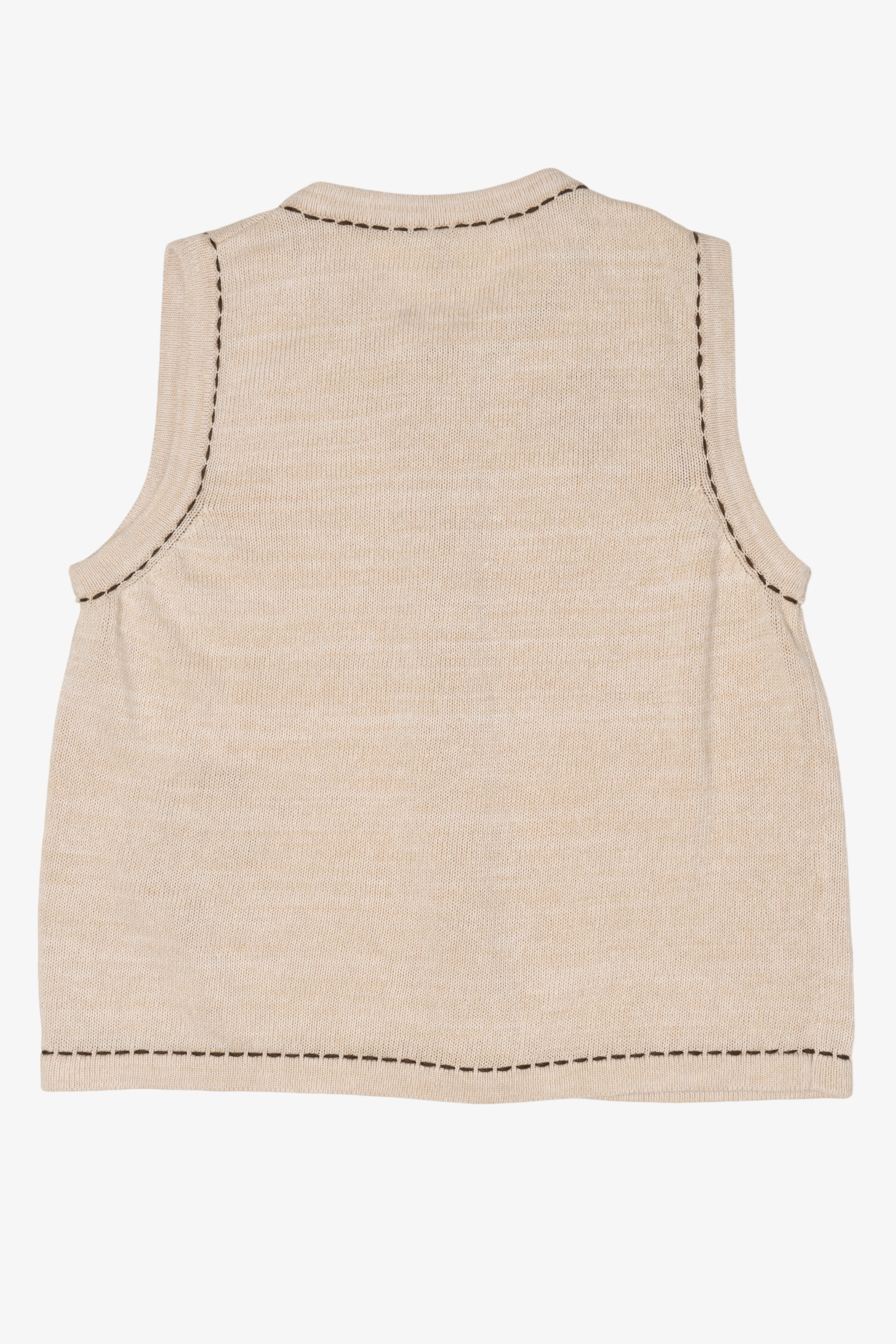 Vintage Beige Blair Ugly Christmas Vest (2000s)