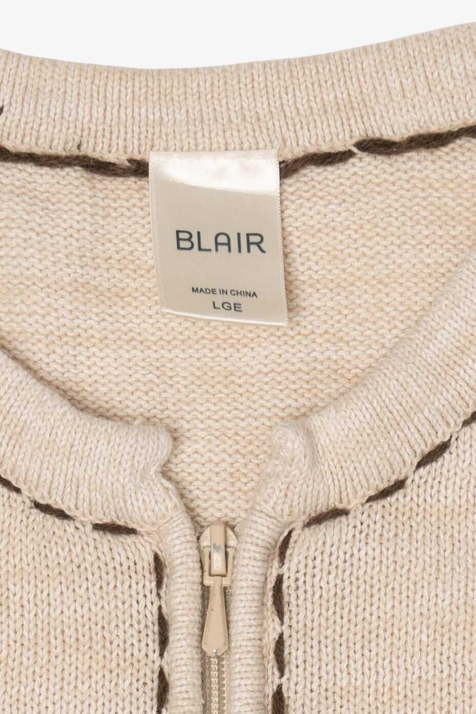 Vintage Beige Blair Ugly Christmas Vest (2000s)