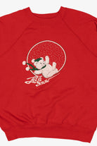 Vintage Red Bassett-Walker Bears Raglan Ugly Christmas Sweatshirt (1990s)