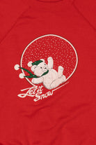 Vintage Red Bassett-Walker Bears Raglan Ugly Christmas Sweatshirt (1990s)