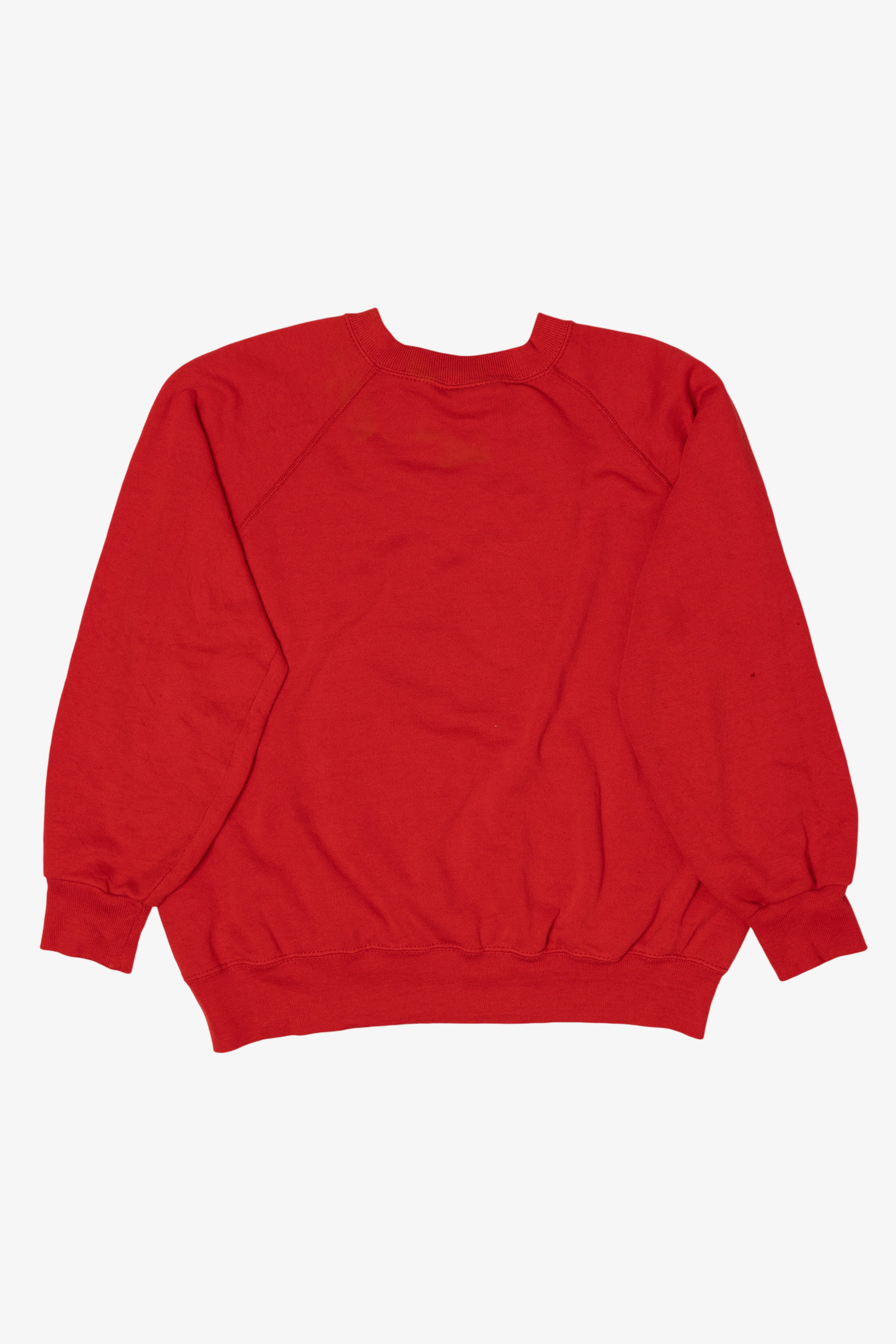 Vintage Red Bassett-Walker Bears Raglan Ugly Christmas Sweatshirt (1990s)