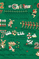 Vintage Green 12 Days Of Christmas Ugly Christmas Sweatshirt (1990s)