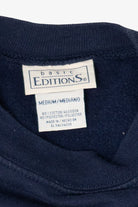 Vintage Navy Blue Basic Editions Ugly Christmas Sweatshirt (1990s)