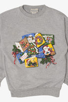 Vintage Gray Basic Editions Ugly Christmas Sweatshirt (1990s)
