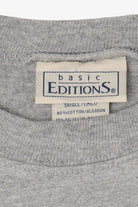Vintage Gray Basic Editions Ugly Christmas Sweatshirt (1990s)