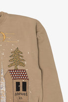 Beige Jerzees Snowmen Ugly Christmas Sweatshirt (2010s)