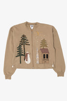 Beige Jerzees Snowmen Ugly Christmas Sweatshirt (2010s)