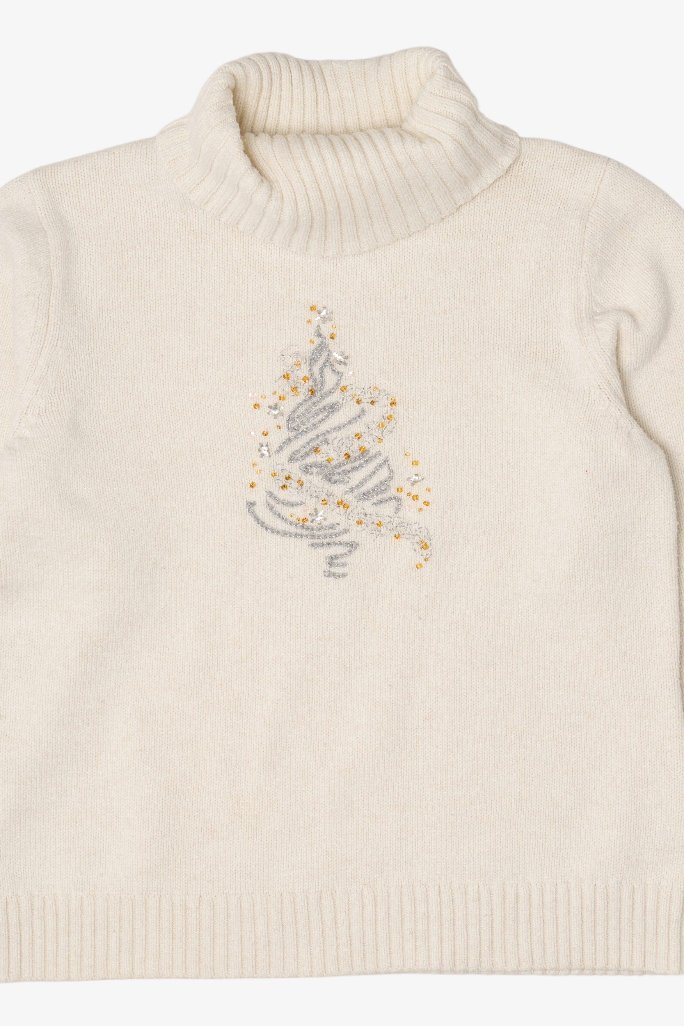 White Norm Thompson Trees Ugly Christmas Pullover