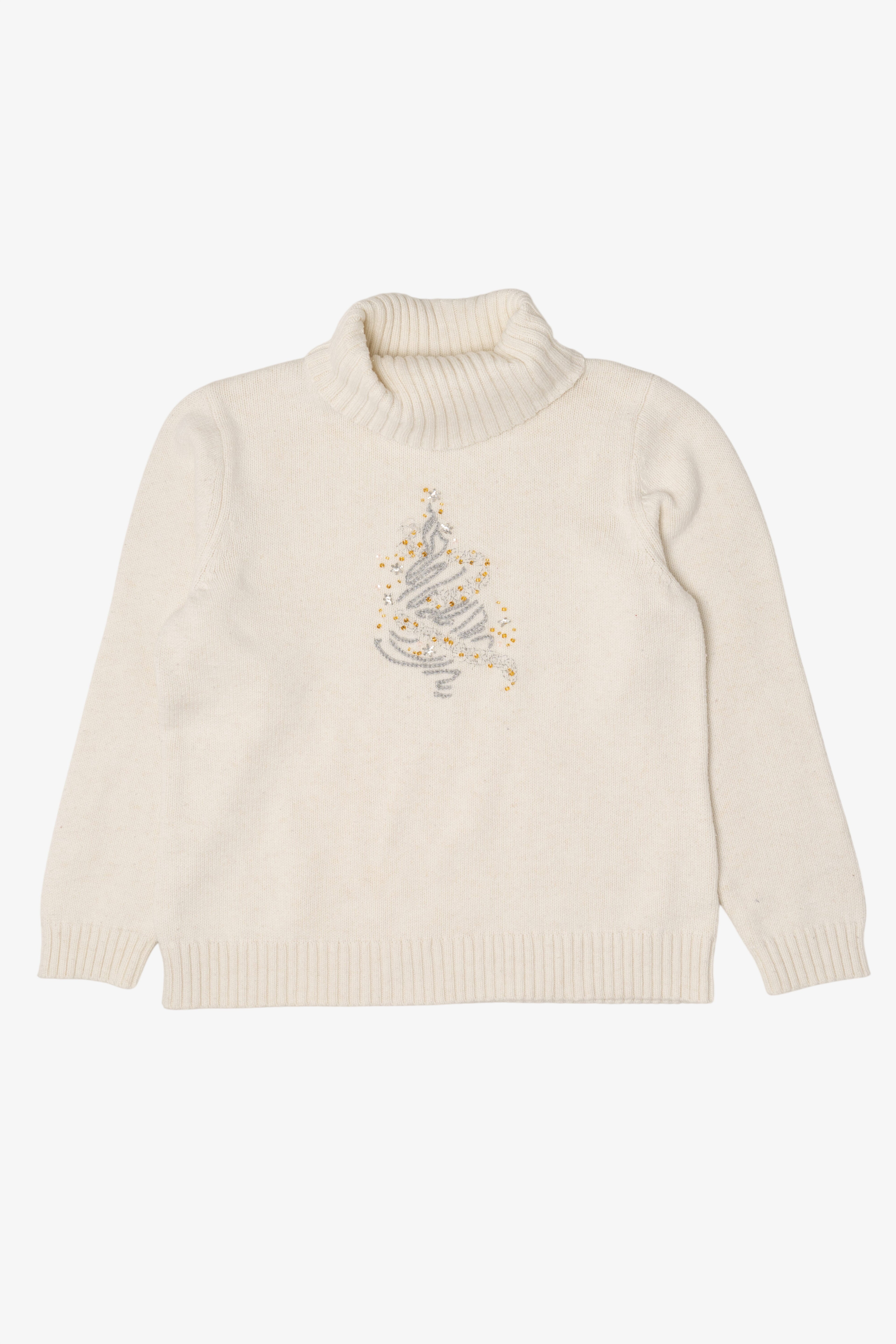 White Norm Thompson Trees Ugly Christmas Pullover