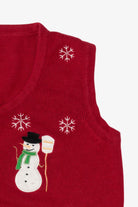 Vintage Red Snowmen Ugly Christmas Vest (2000s)