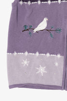 Vintage Purple Blair Doves Ugly Christmas Vest (1990s)