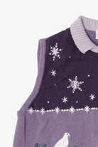 Vintage Purple Blair Doves Ugly Christmas Vest (1990s)
