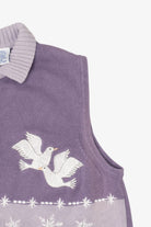 Vintage Purple Blair Doves Ugly Christmas Vest (1990s)