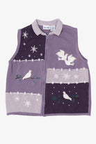 Vintage Purple Blair Doves Ugly Christmas Vest (1990s)