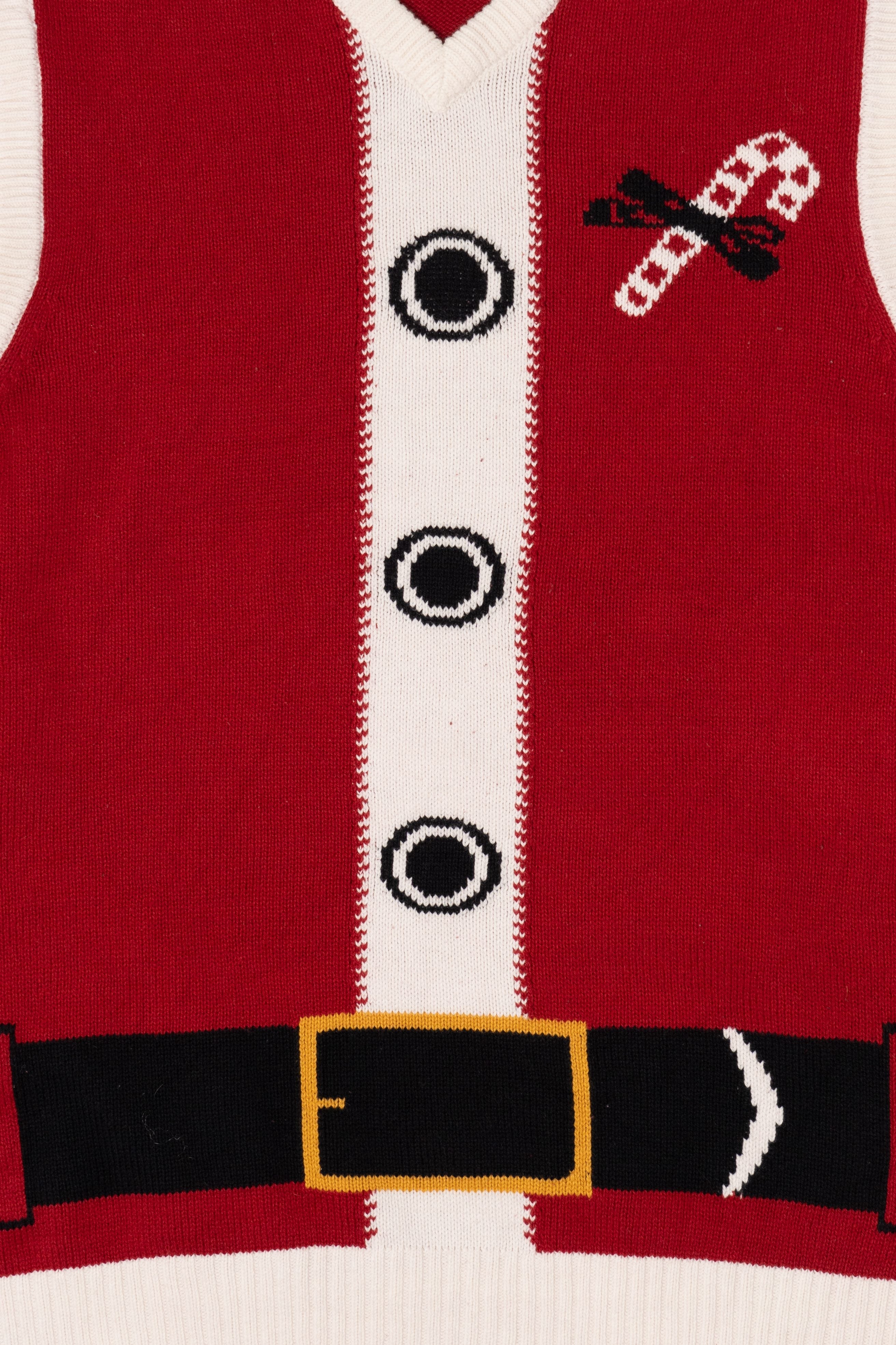 Red Ugly Christmas Sweater Santa Outfit Vest (2010s)