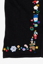 Vintage Black Buttons Ugly Christmas Vest (1990s)