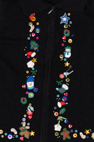 Vintage Black Buttons Ugly Christmas Vest (1990s)