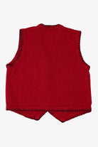 Vintage Red Victoria Jones Gingerbread Ugly Christmas Vest (1990s)