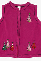 Vintage Pink Blair Trees Ugly Christmas Vest (2000s)