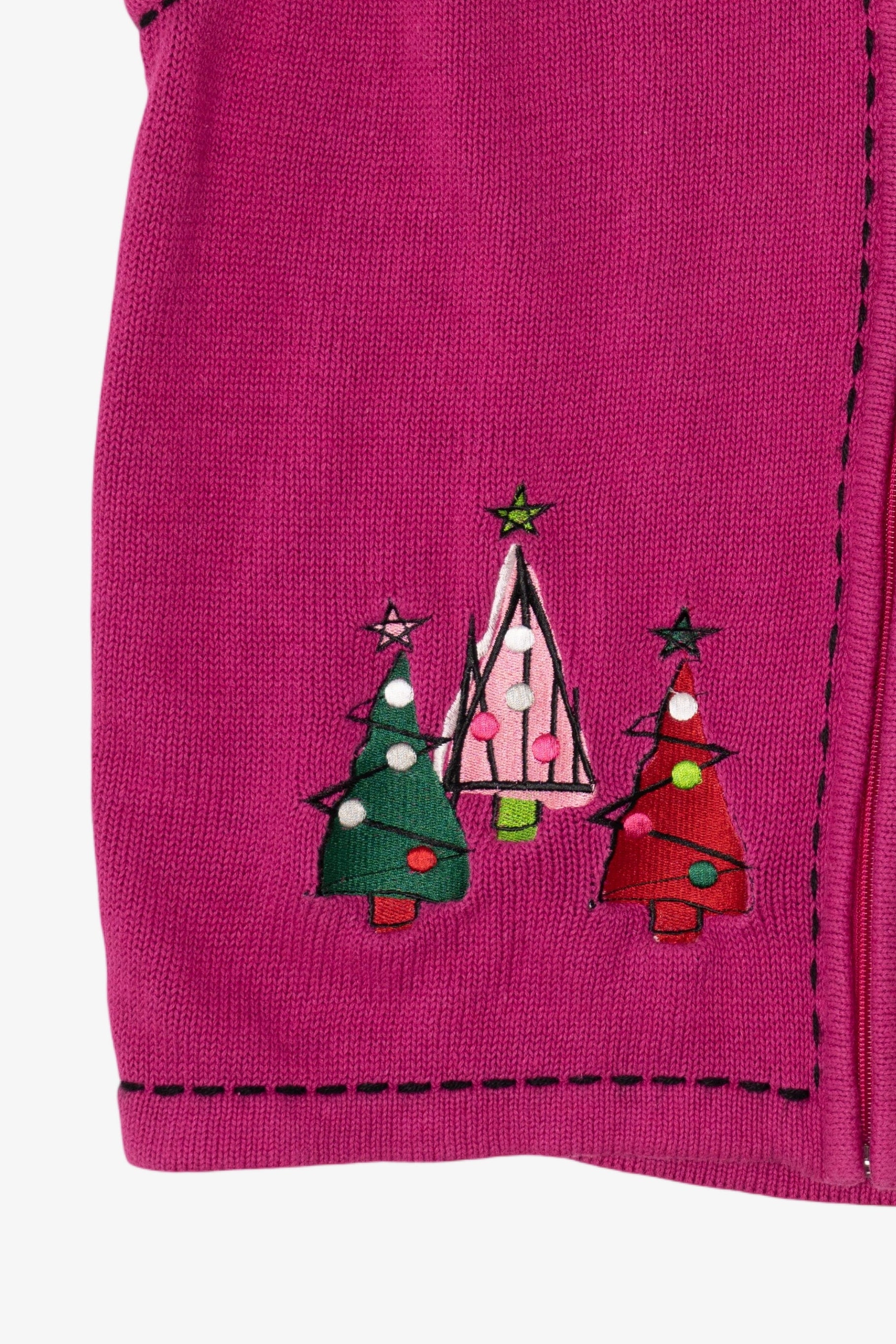 Vintage Pink Blair Trees Ugly Christmas Vest (2000s)
