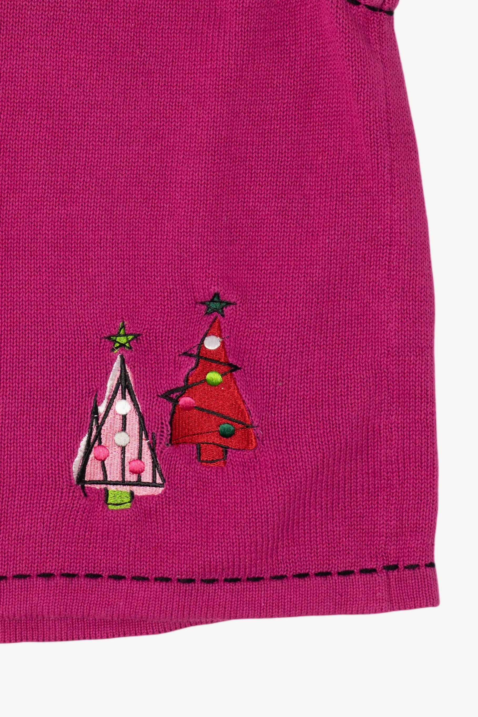 Vintage Pink Blair Trees Ugly Christmas Vest (2000s)