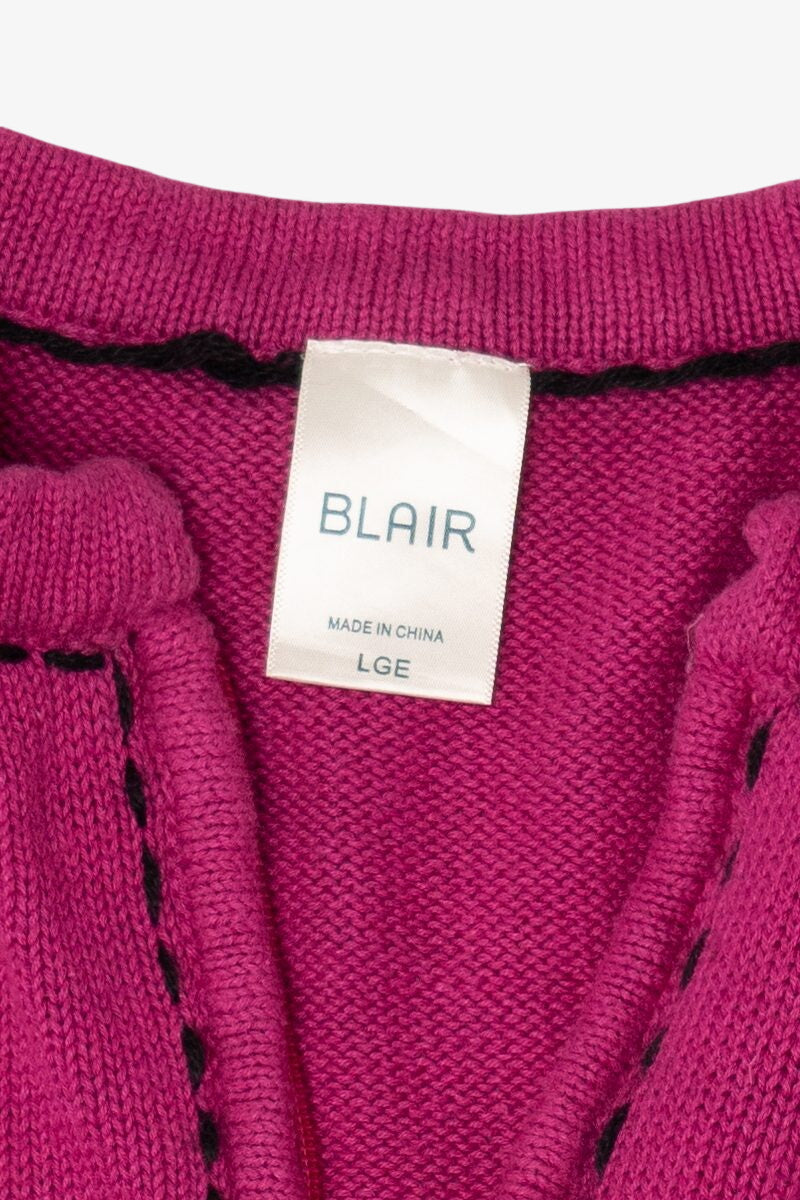 Vintage Pink Blair Trees Ugly Christmas Vest (2000s)
