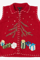 Vintage Red Designers Originals Presents Ugly Christmas Vest (1990s)