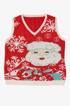 Vintage Red Santa Face Ugly Christmas Vest (2000s)
