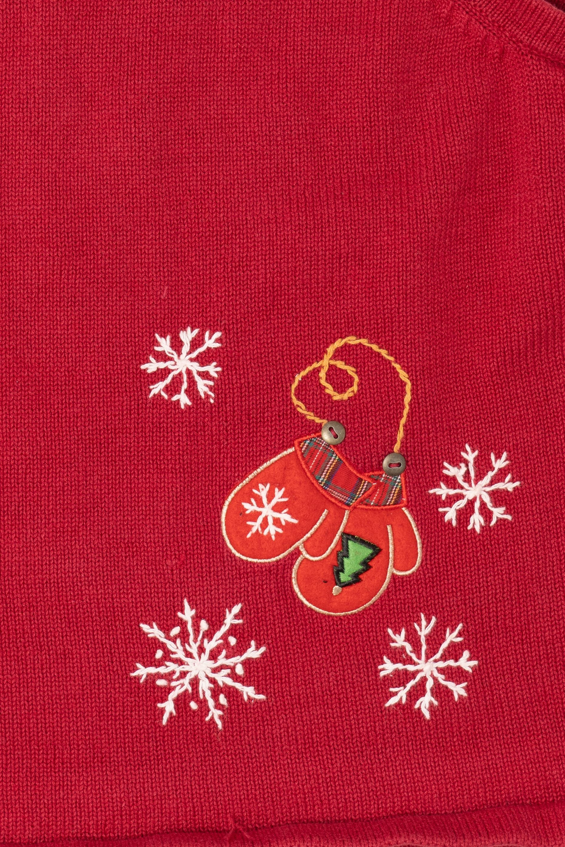 Vintage Red Basic Editions Ice Skates Ugly Christmas Vest (1990s)