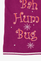 Vintage Purple Holiday Time "Bah Hum Bug" Ugly Christmas Vest (2000s)