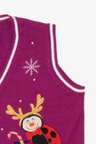 Vintage Purple Holiday Time "Bah Hum Bug" Ugly Christmas Vest (2000s)