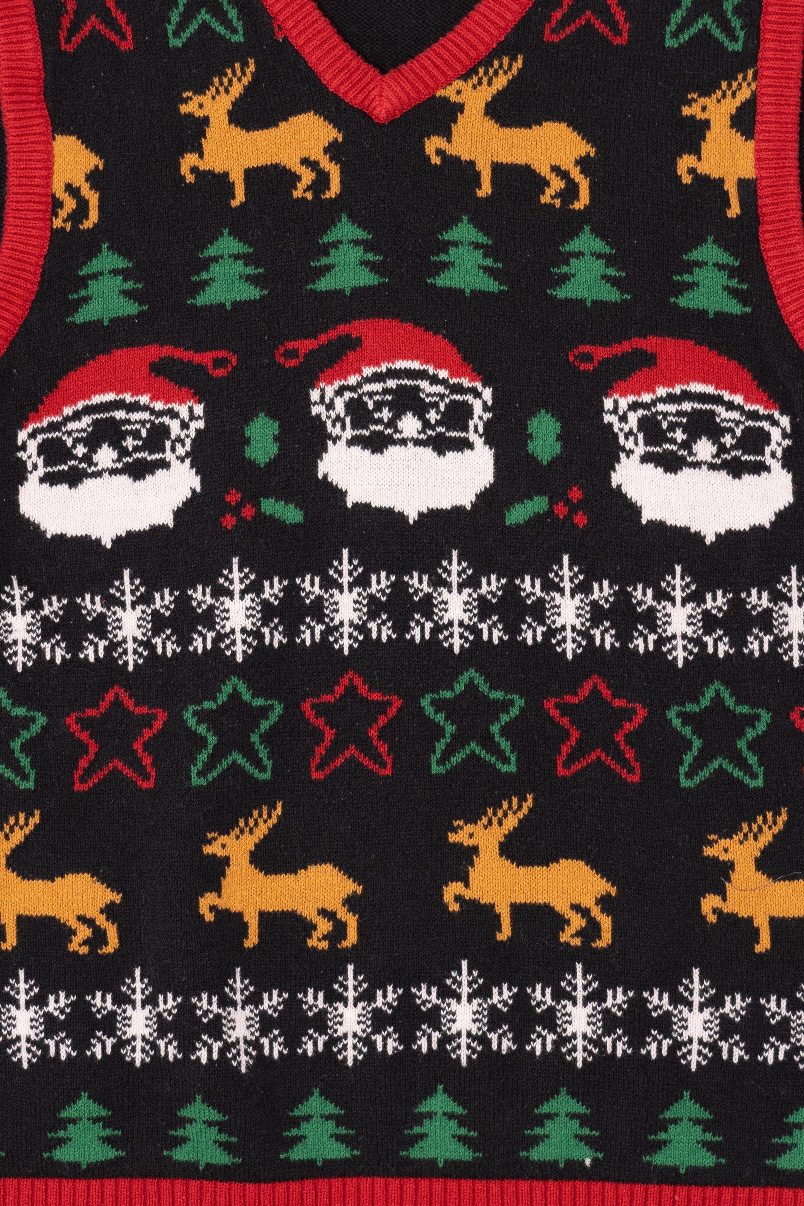 Black Ugly Christmas Sweater Vest (2010s)