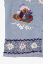 Vintage Light Blue White Stag Bears Ugly Christmas Vest (1990s)