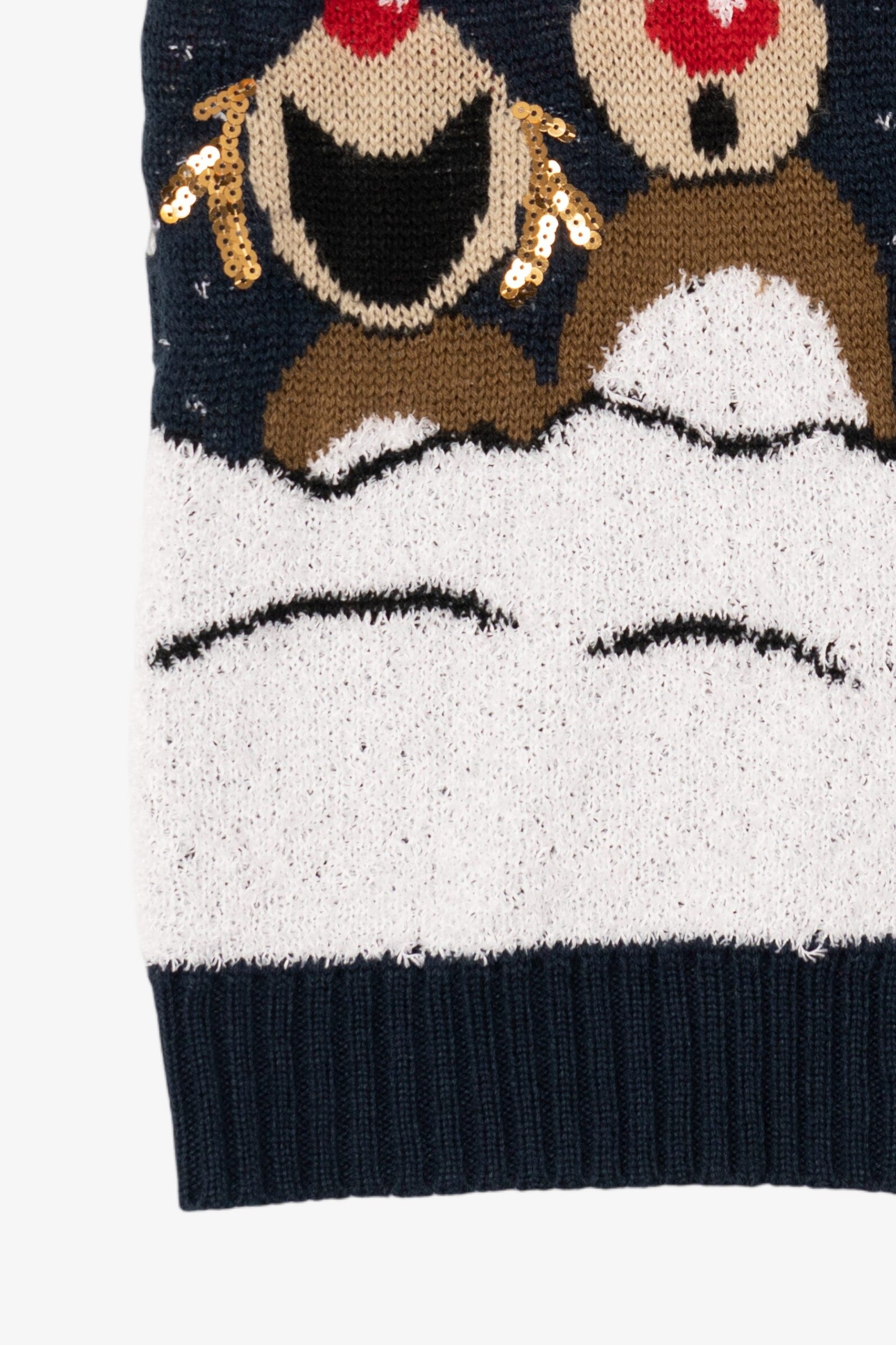 Navy Blue No Boundaries Santa Stuck Ugly Christmas Vest (2010s)