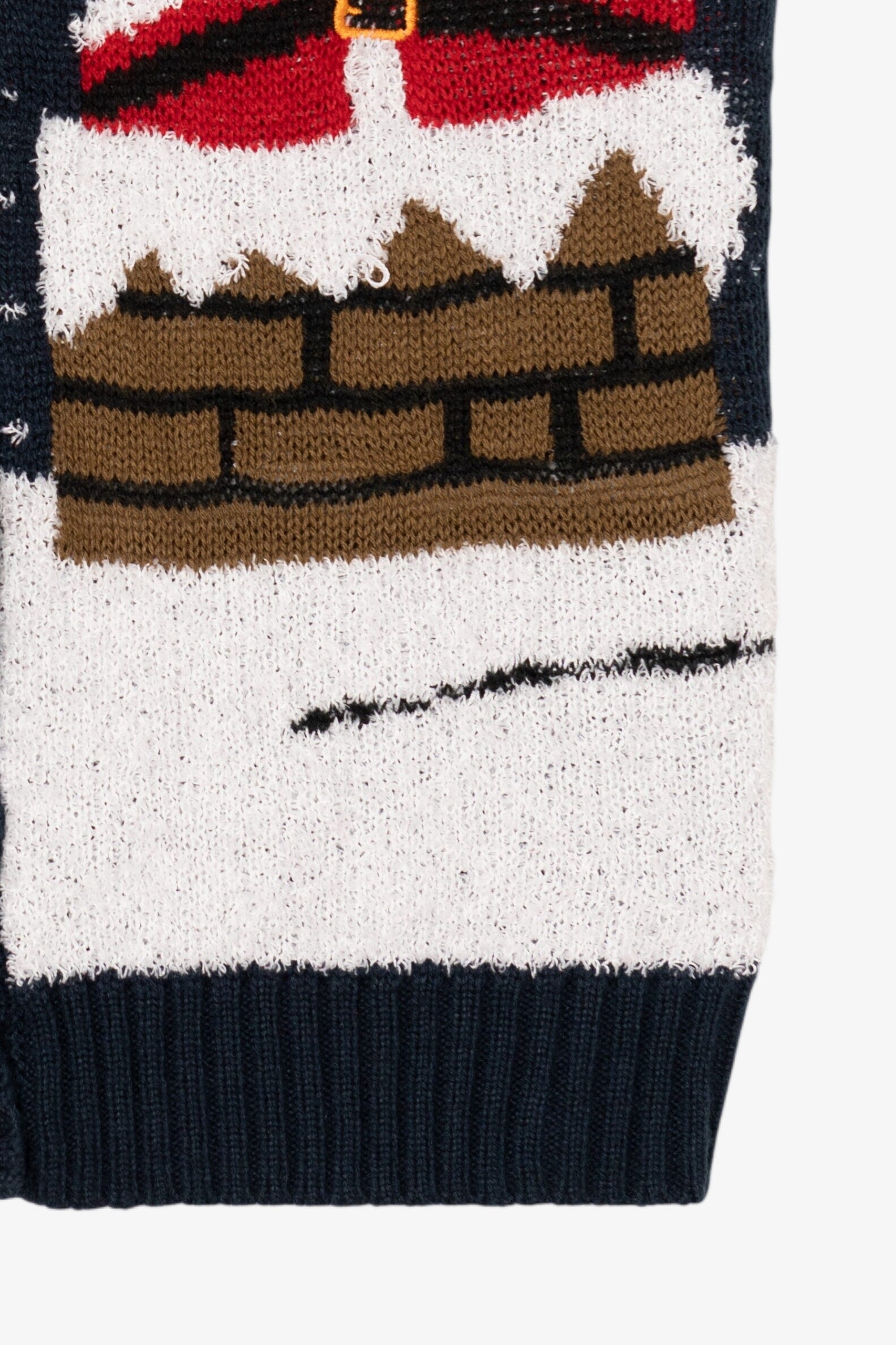Navy Blue No Boundaries Santa Stuck Ugly Christmas Vest (2010s)