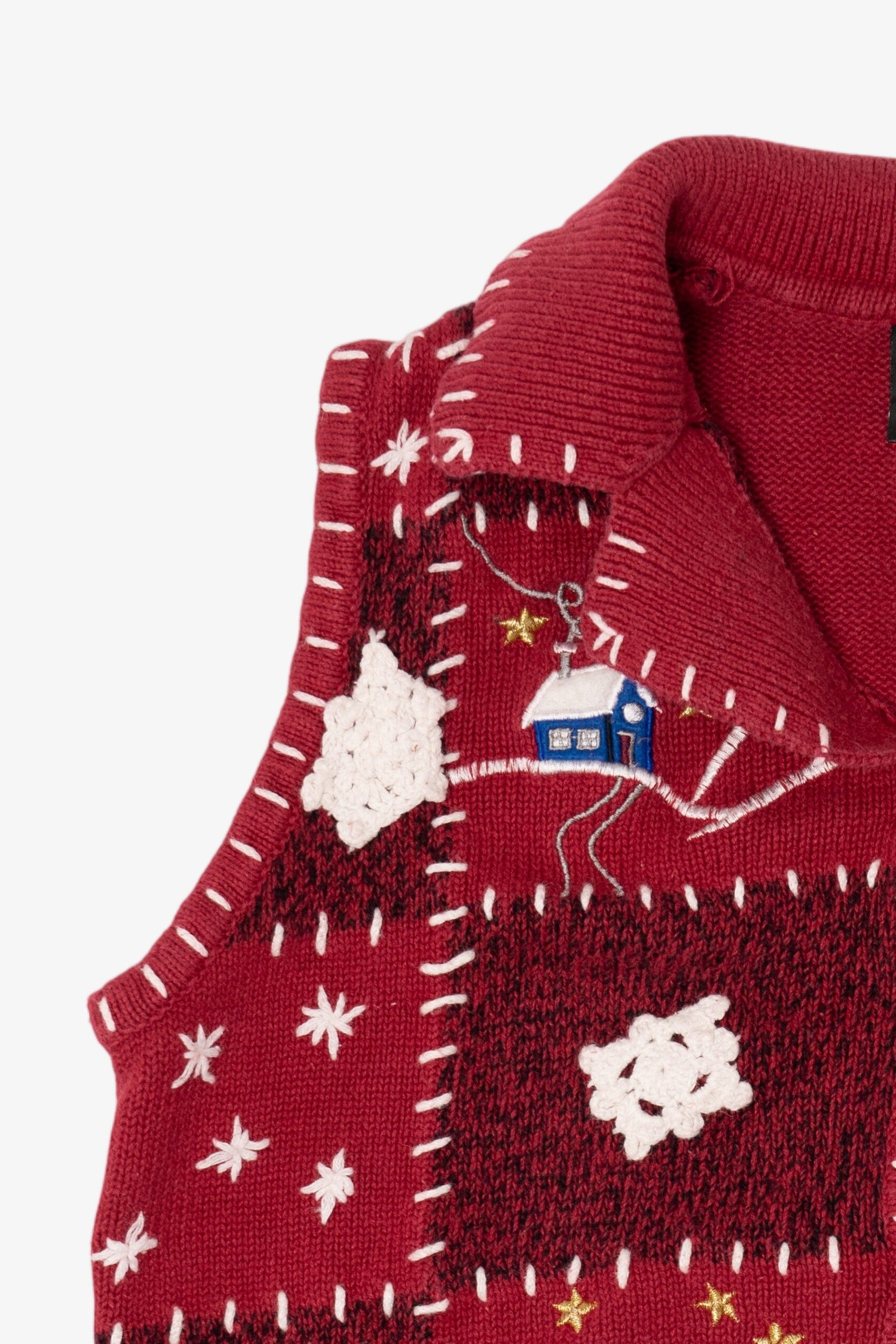 Vintage Red Erika Ugly Christmas Vest (2000s)