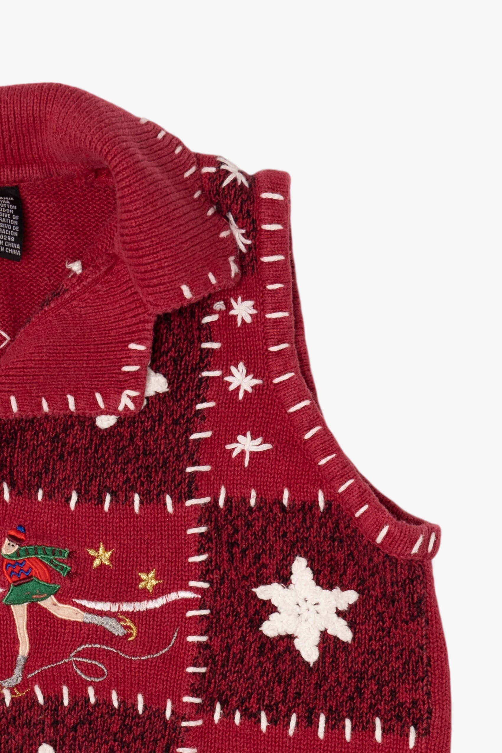 Vintage Red Erika Ugly Christmas Vest (2000s)