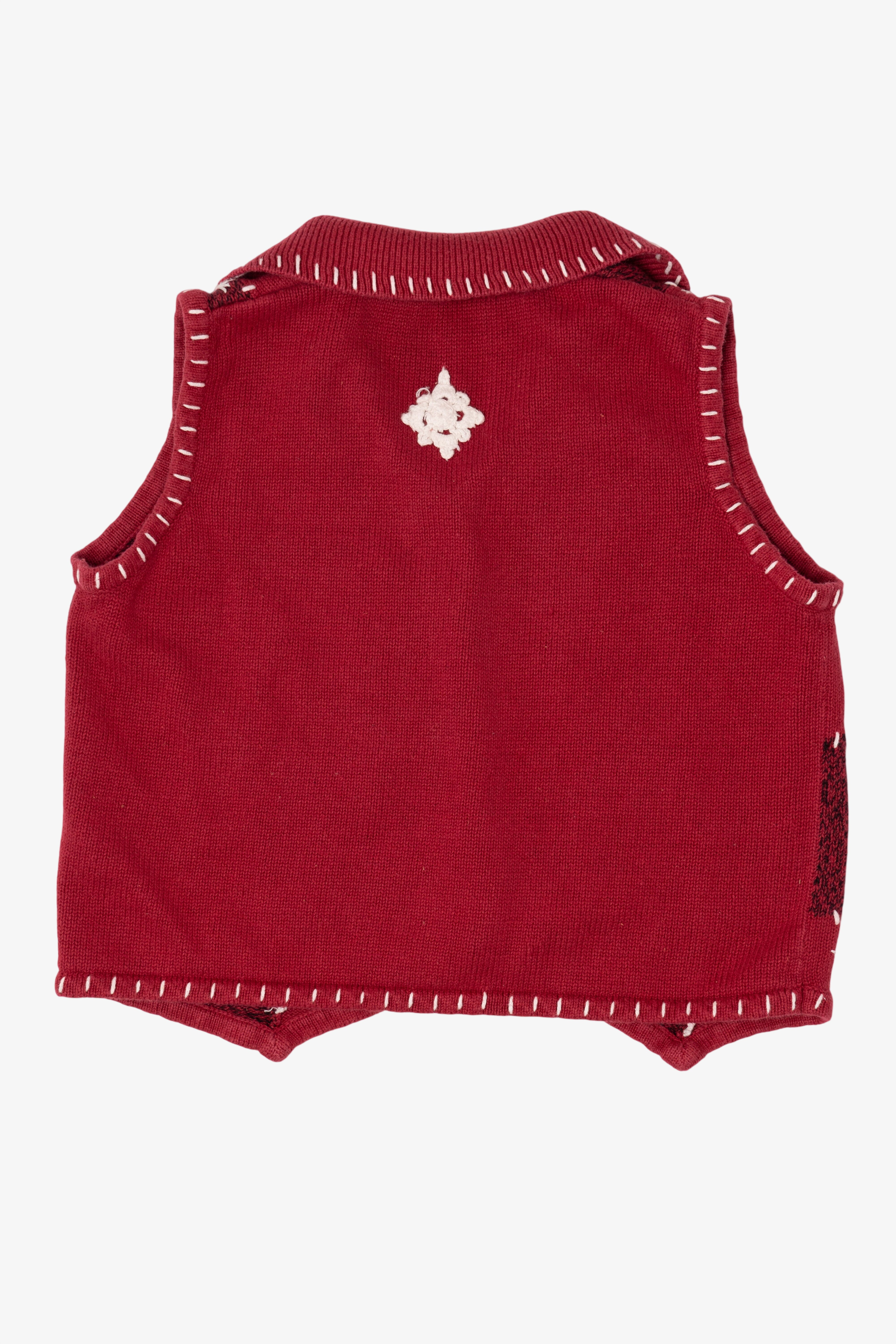 Vintage Red Erika Ugly Christmas Vest (2000s)