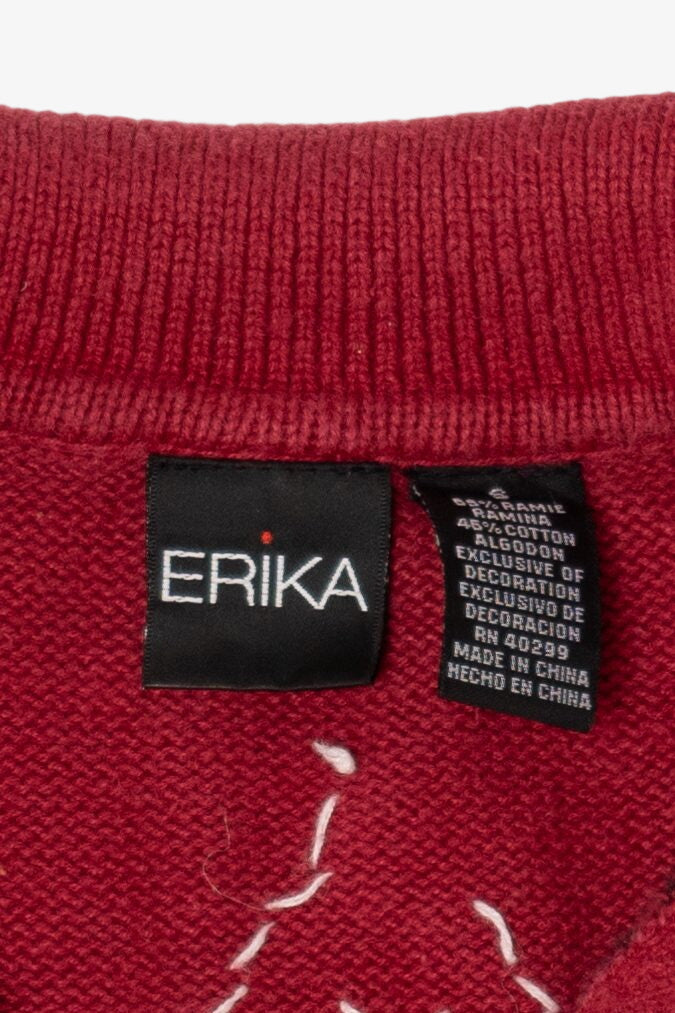 Vintage Red Erika Ugly Christmas Vest (2000s)
