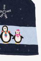 Vintage Navy Blue Bobbie Brooks Penguins Ugly Christmas Vest (1990s)